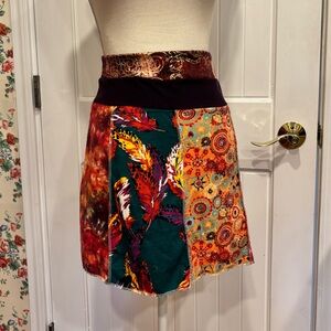 A-Line Mini Skater Boho Whimsical Gypsy Skirt Size S